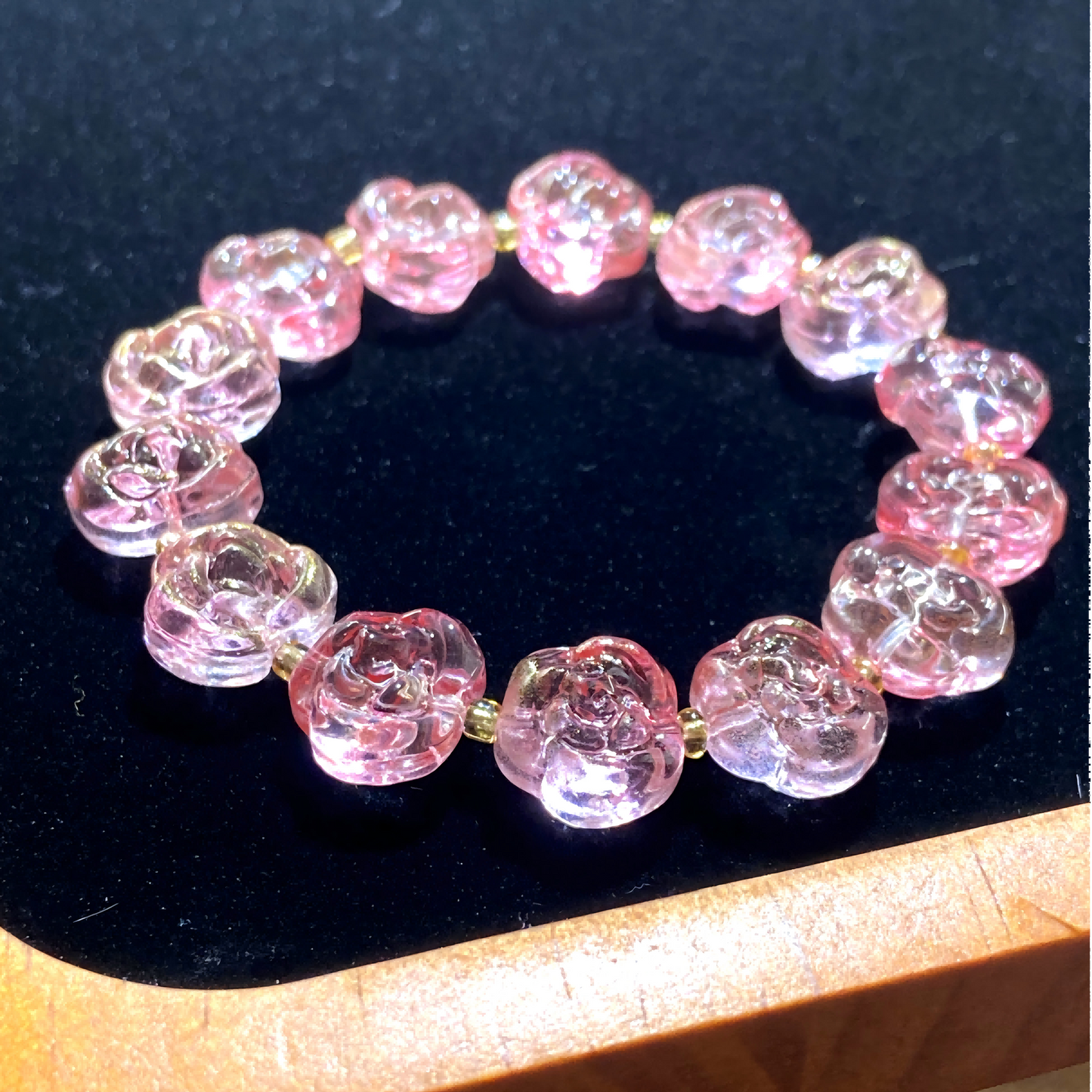 Pink Blossom of Yamdrok · Topaz Sacred Lake Bracelet – Love Energy & Spiritual Renewal