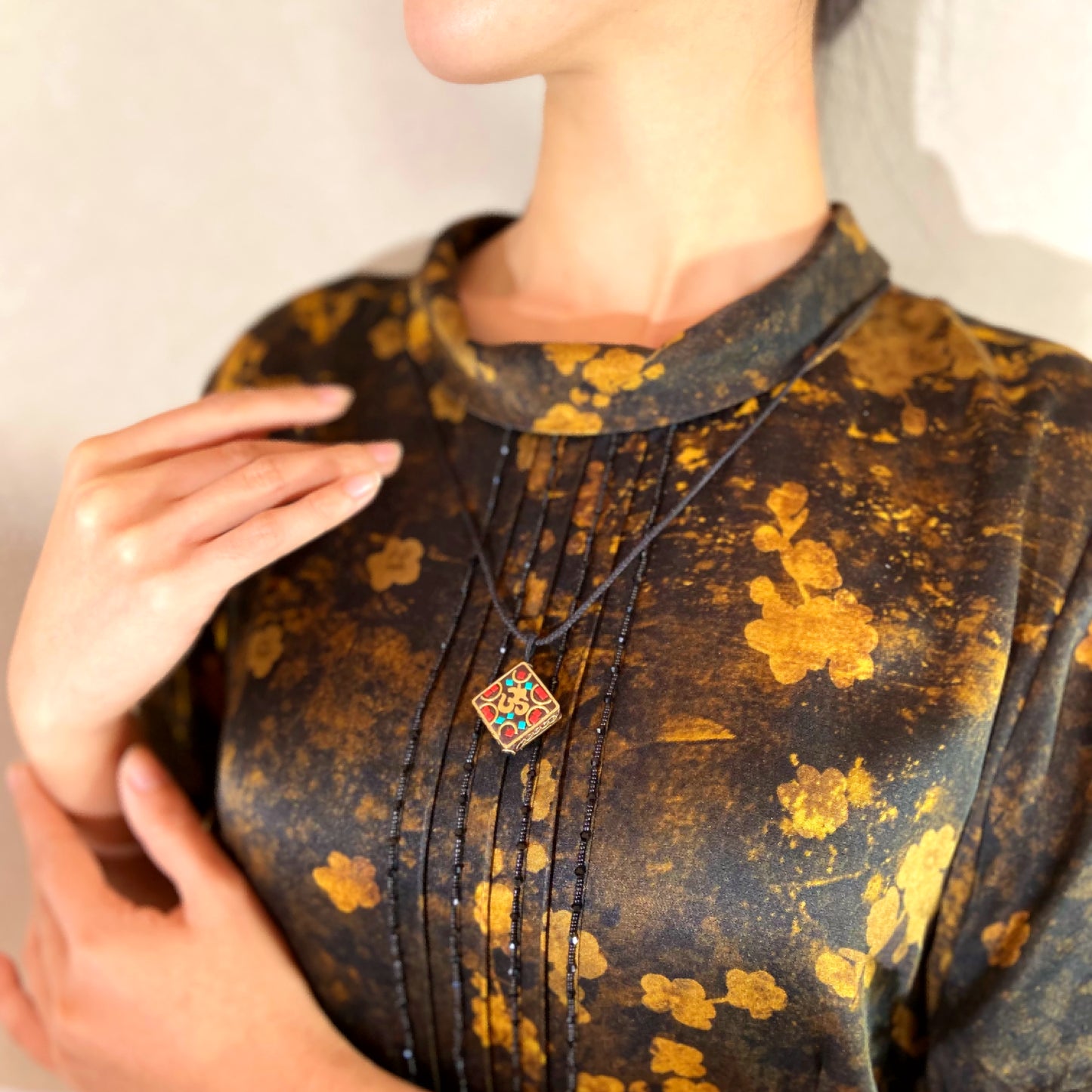 Mystic Tibetan Amulet Necklace – Handmade Nepalese Vintage Pendant for Spiritual Protection & Positive Energy