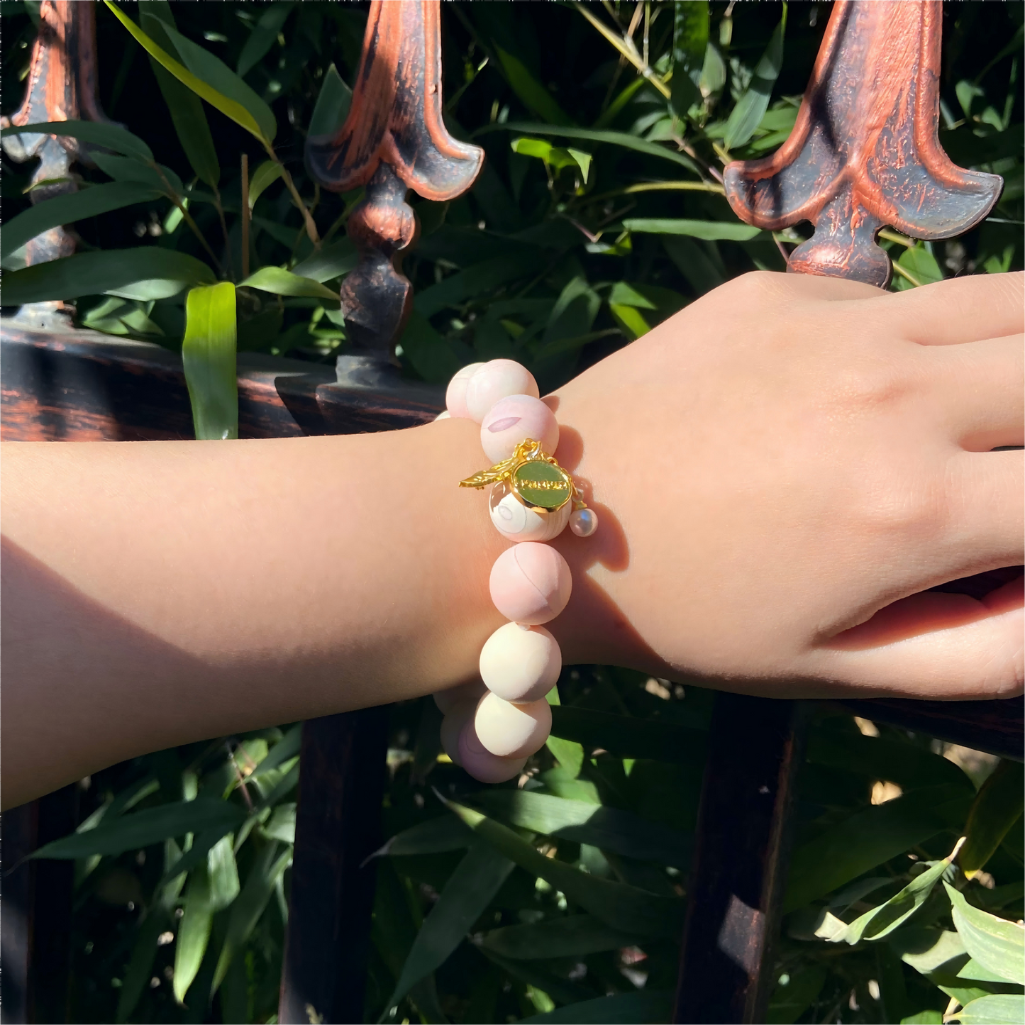 Pink Tara & Medicine Buddha Sacred Bead Bracelet | Symbol of Compassion, Healing & Protection