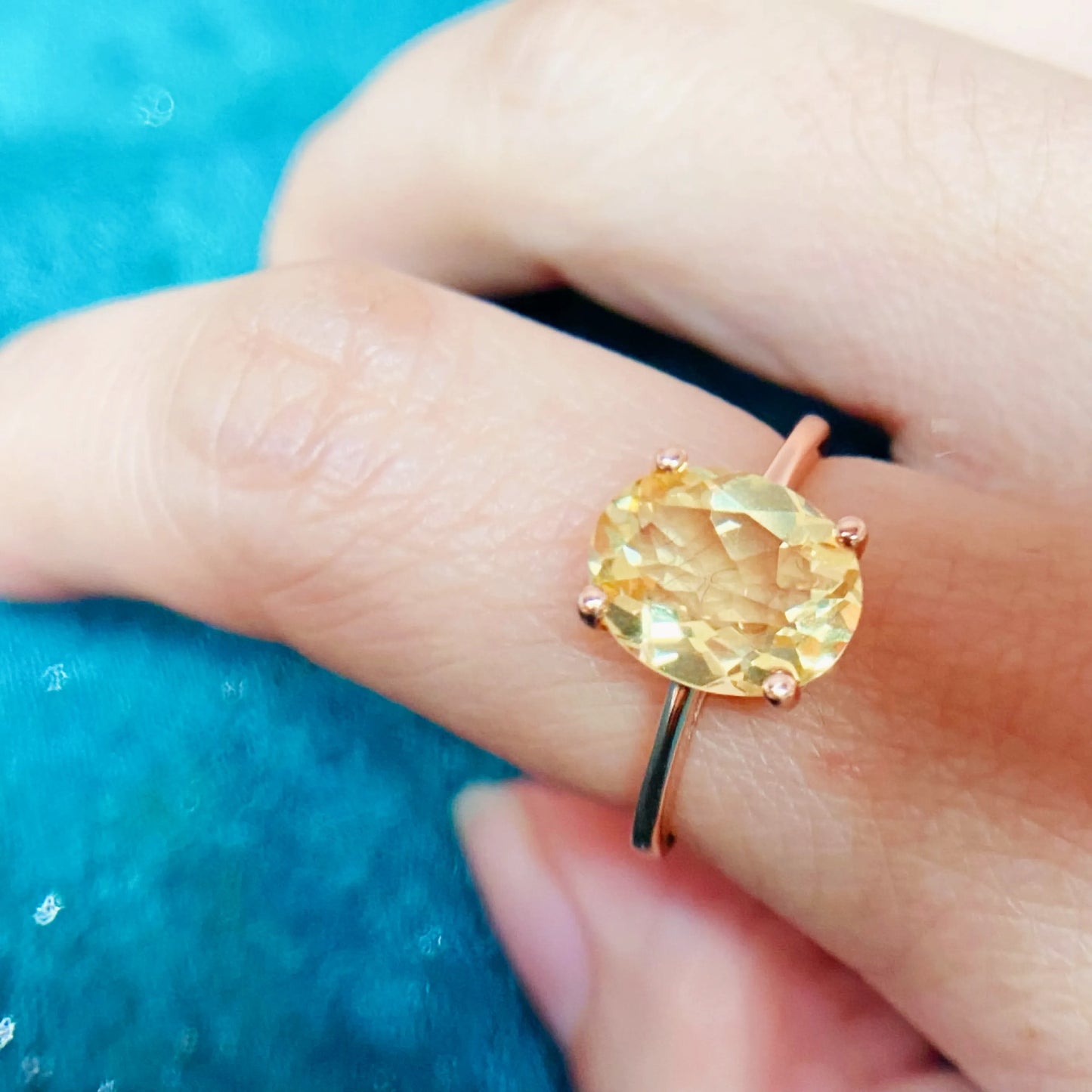 Golden Aura Radiance – Natural Citrine S925 Silver Ring | Manifestation & Positive Energy Jewelry