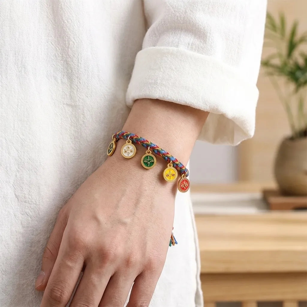 Five-Colored Woven Bracelet - Wealth