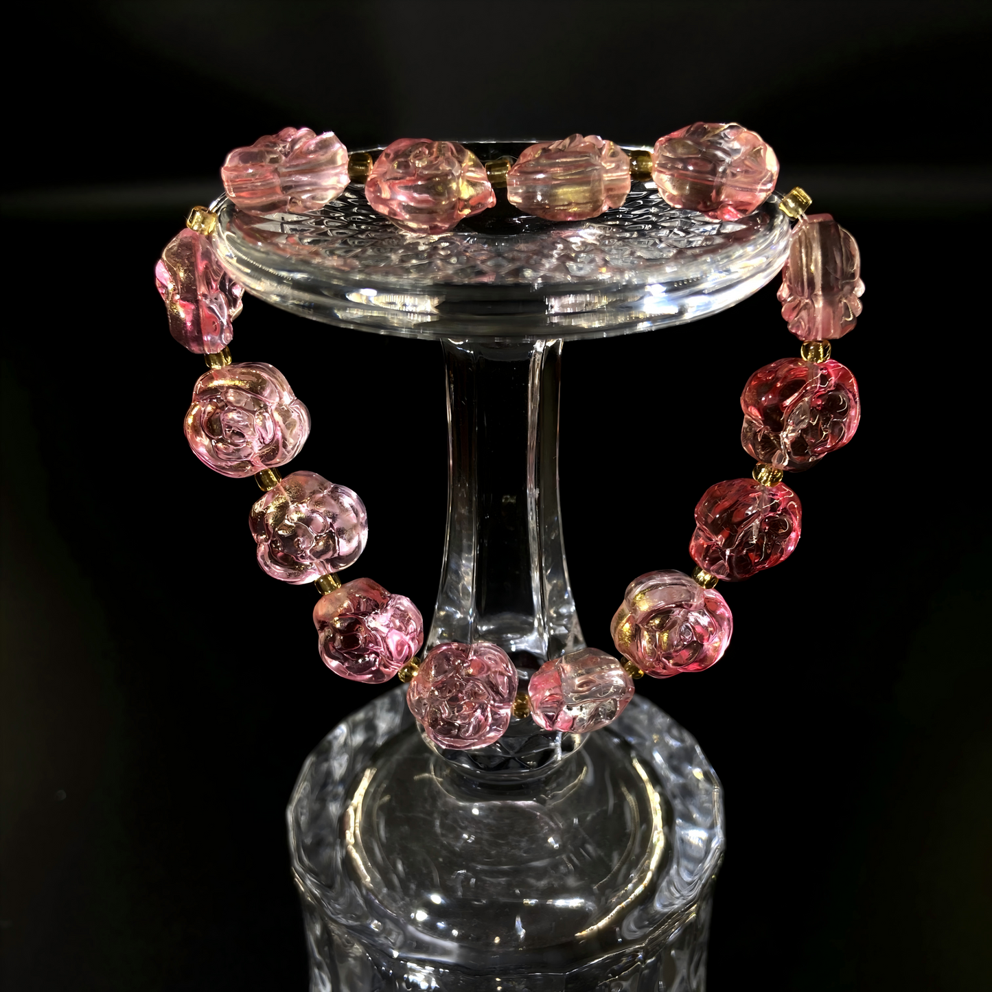Pink Blossom of Yamdrok · Topaz Sacred Lake Bracelet – Love Energy & Spiritual Renewal