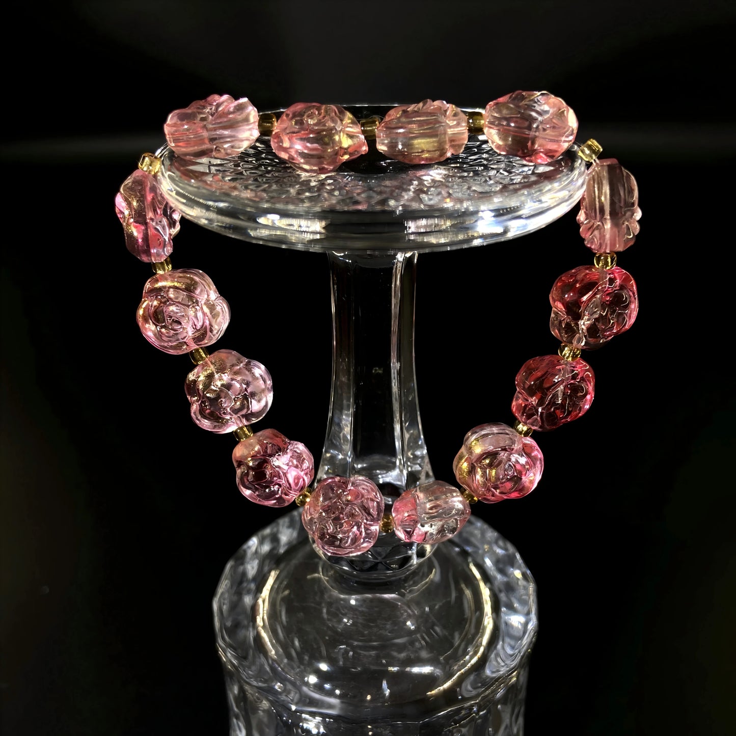 Pink Blossom of Yamdrok · Liuli Bracelet – A Symbol of Love, Harmony & Spiritual Rebirth