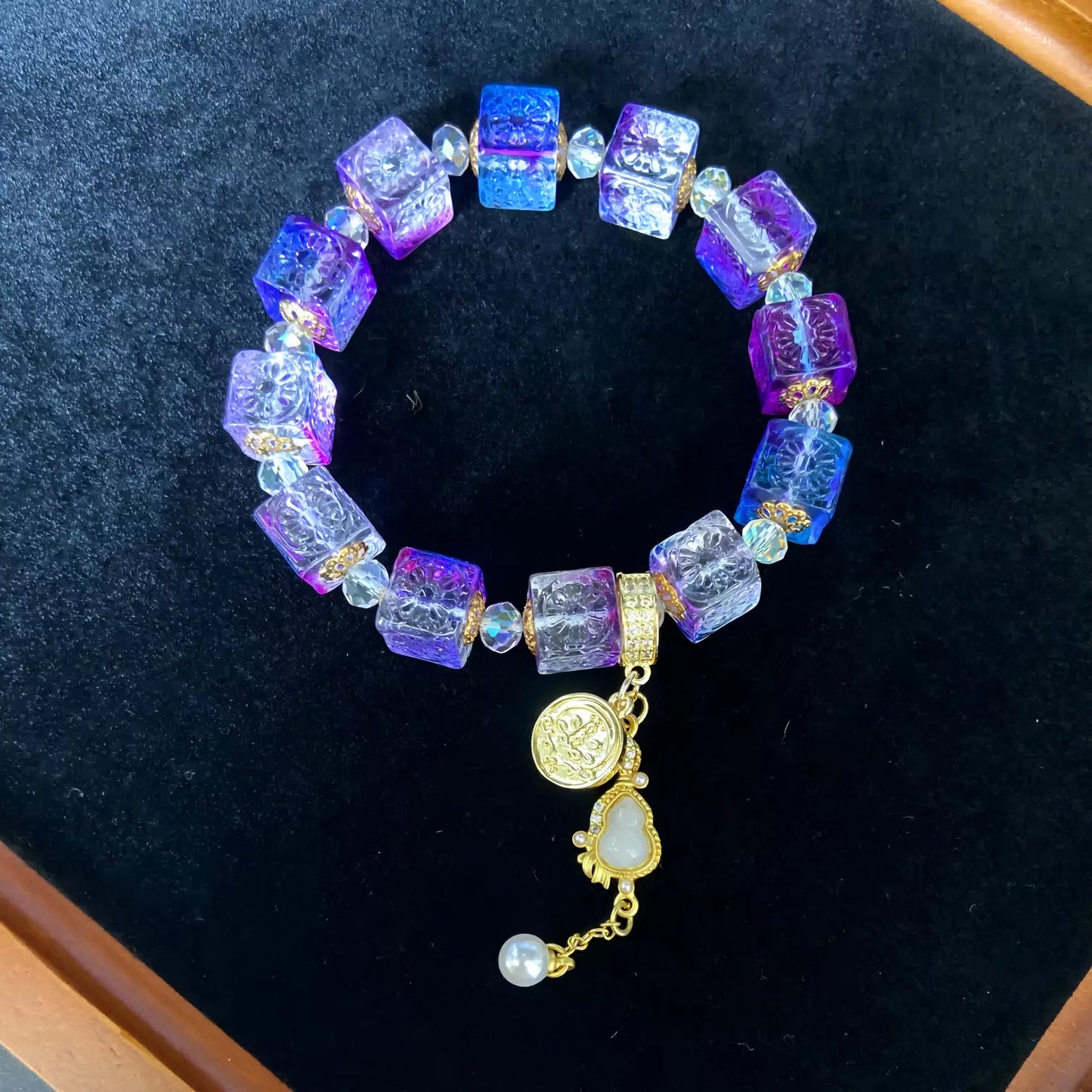 Oriental Spiritual Jewelry – Tibetan Fire-Ritual Empowered Snow Lotus Bracelet