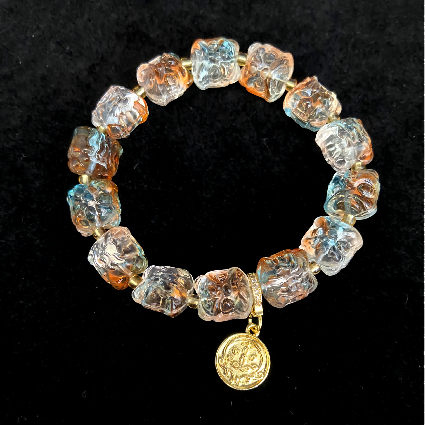 Himalayan Crystal Lion Dance Bracelet – Spiritual Healing Beads for Energy, Protection, Wellness & Meditation, Blessed by Fire Ritual
