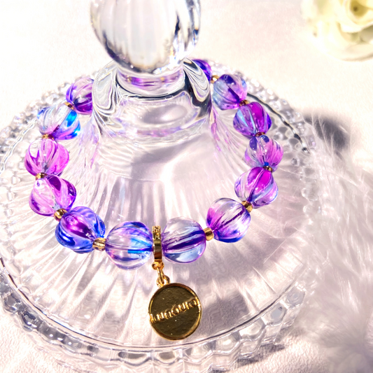 Mystic Oriental Bracelet – Temple Fire Consecrated Pumpkin Beads for Meditation & Protection
