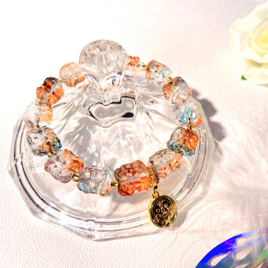 Himalayan Crystal Lion Dance Bracelet – Spiritual Healing Beads for Energy, Protection, Wellness & Meditation, Blessed by Fire Ritual