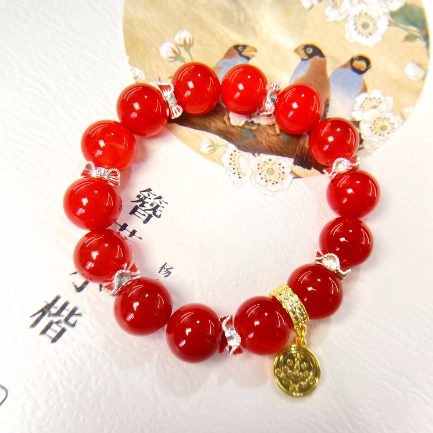 Red Agate Buddha Dzi Bead Bracelet – Tibetan Healing Energy Amulet for Protection, Prosperity & Spiritual Balance