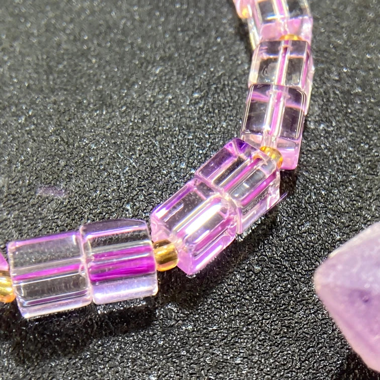 Heart of Yamdrok · Mystic Cube · Purple Liuli Energy Bracelet – Wisdom, Balance & Protection