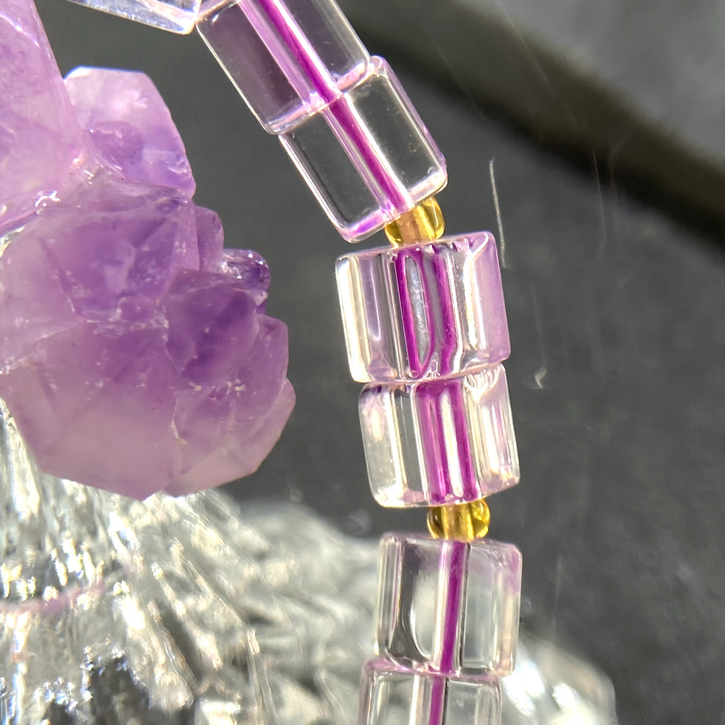 Mystic Cube of Yamdrok · Purple Topaz Energy Bracelet – Wisdom, Balance & Protection