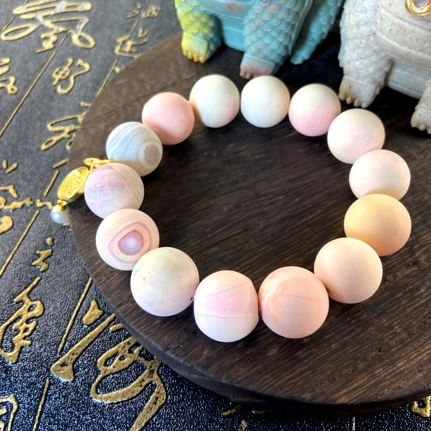 Pink Tara & Medicine Buddha Sacred Bead Bracelet | Symbol of Compassion, Healing & Protection