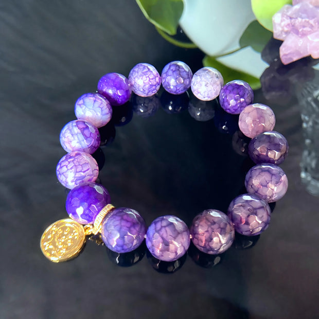 Purple Agate Bracelet - Protection