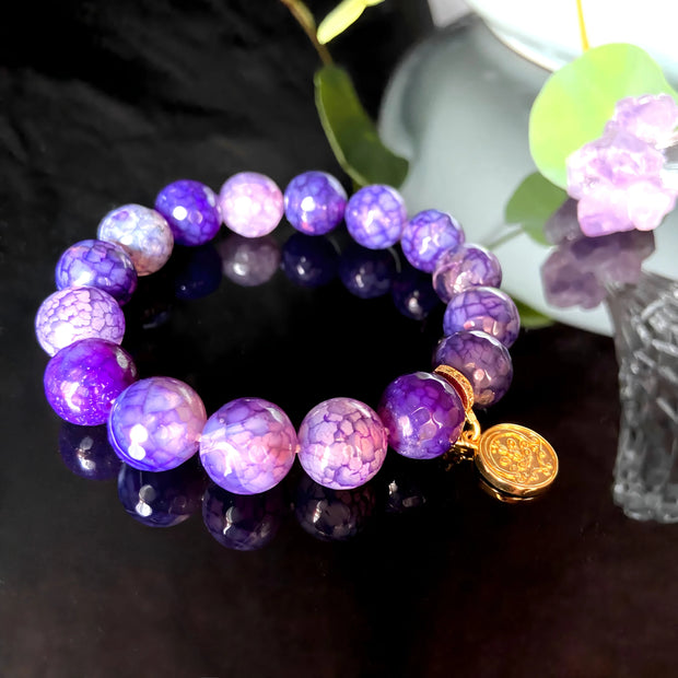 Purple Agate Bracelet - Protection