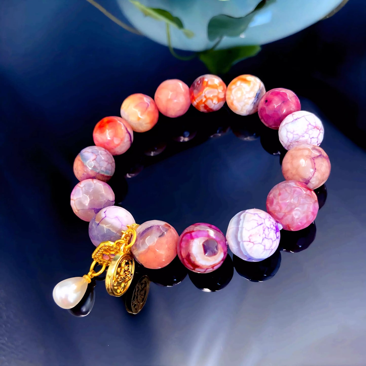 Tibetan Purple Dragon Scale Agate Bracelet – Sacred Gem from Ngari for Protection, Wisdom & Spiritual Energy | Buddhist Healing Crystal Jewelry
