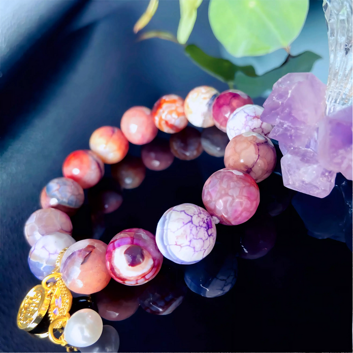 Purple Agate Bracelet –Wisdom