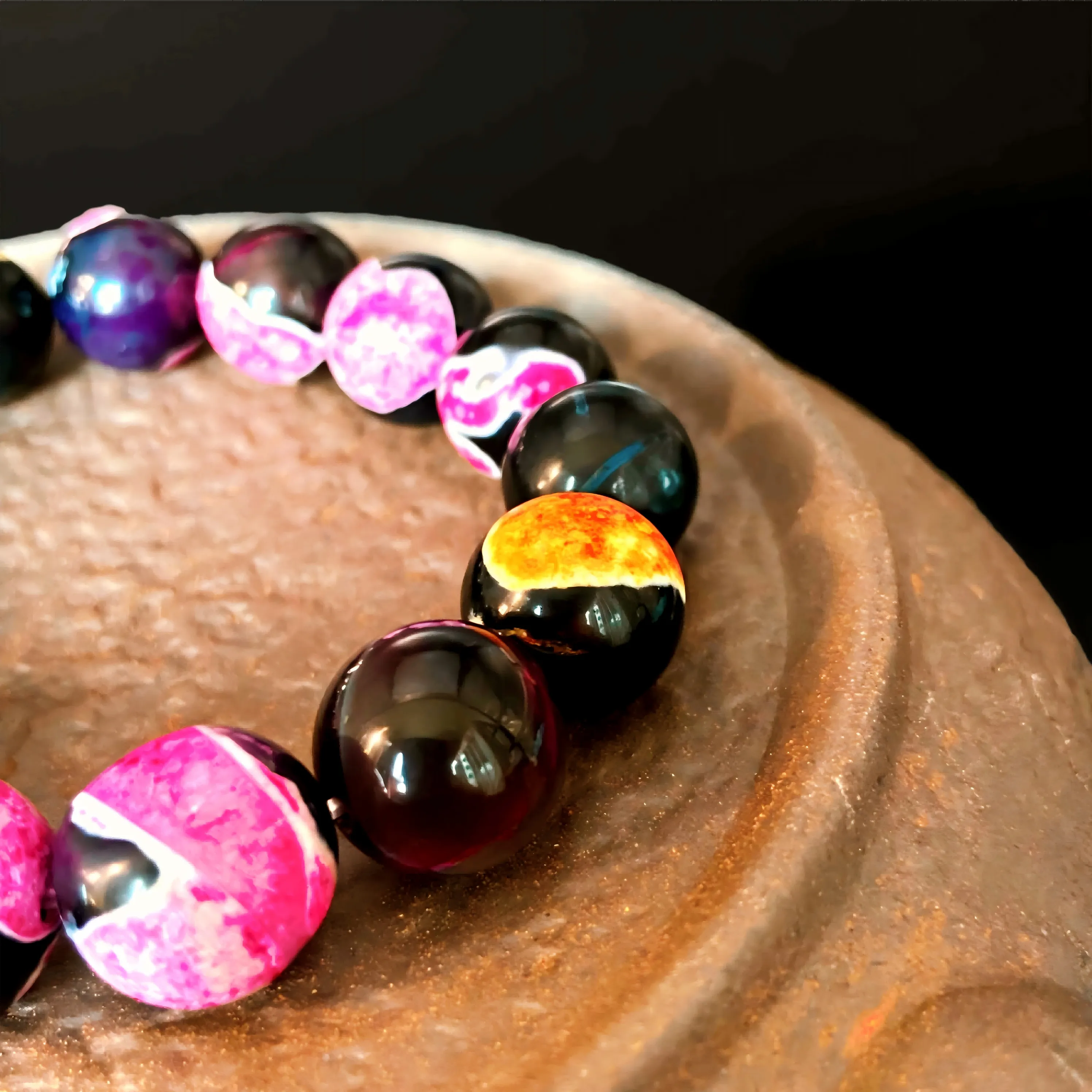 Multicolor Agate Bracelet – Luck