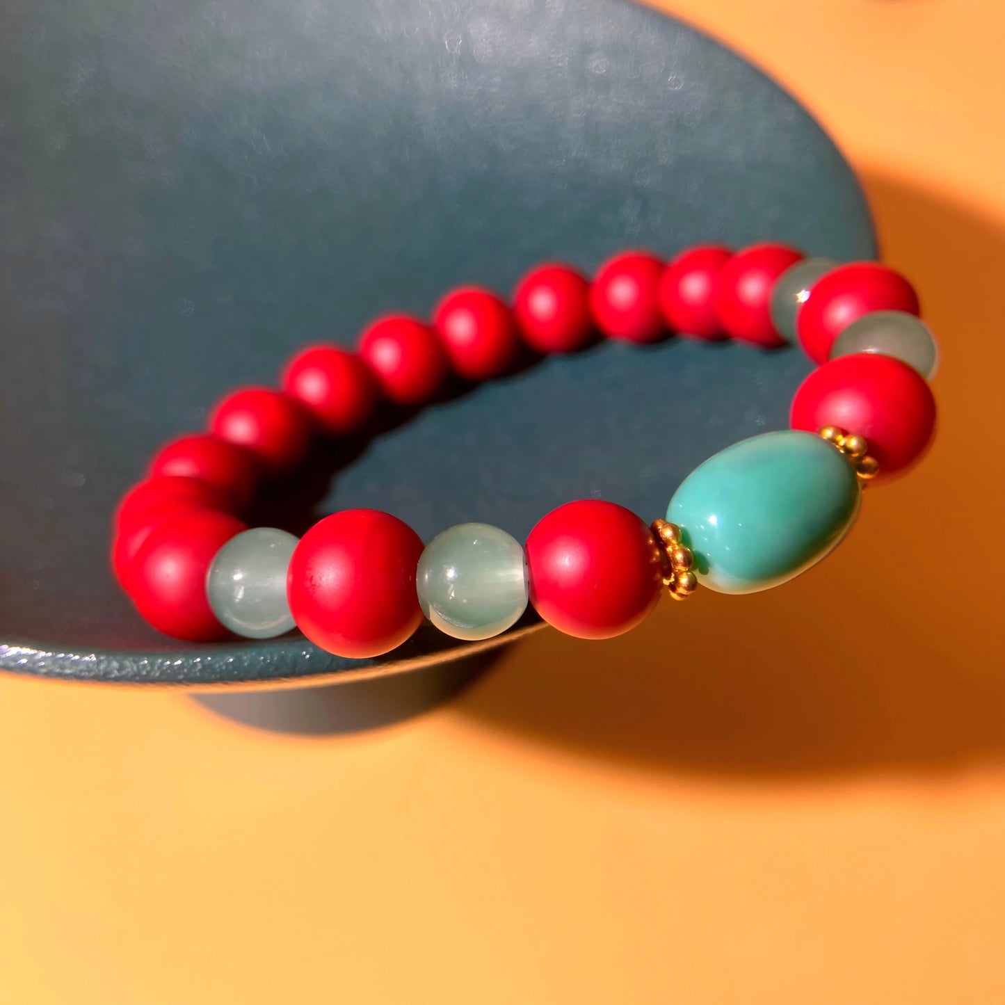 Tibetan Blood Dzi Bead Bracelet – Ancient Himalayan Talisman for Luck, Energy & Divine Protection