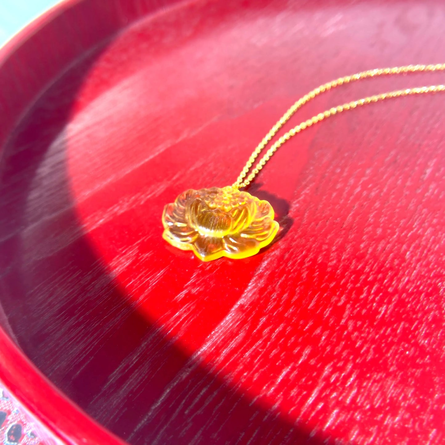 Hand-Carved Yellow Sirius Divine Bead Lotus Pendant Necklace – Spiritual Awakening, Energy Protection & Cosmic Healing Jewelry