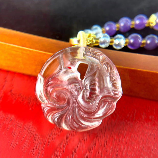 White Crystal Pendant Necklace - Healing