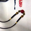 Red Cinnabar Bead Braided Necklace - Protection