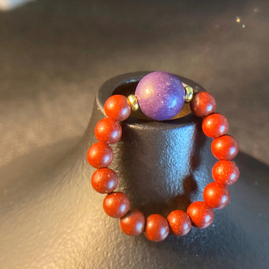 Nine Purple Oriental Healing Bead – Herbal Energy Amulet with Sandalwood, Frankincense & Traditional Tibetan Botanicals