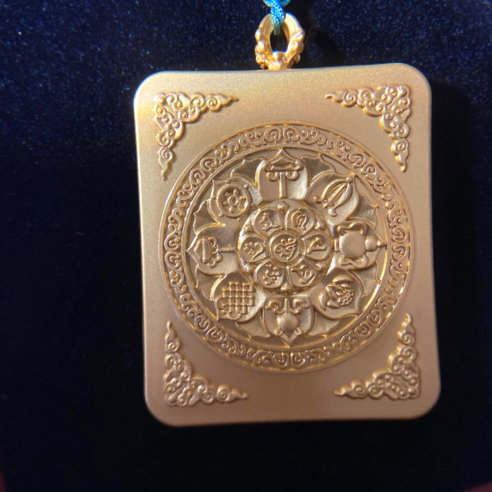 Yellow Jambhala Thangka Necklace - Wealth