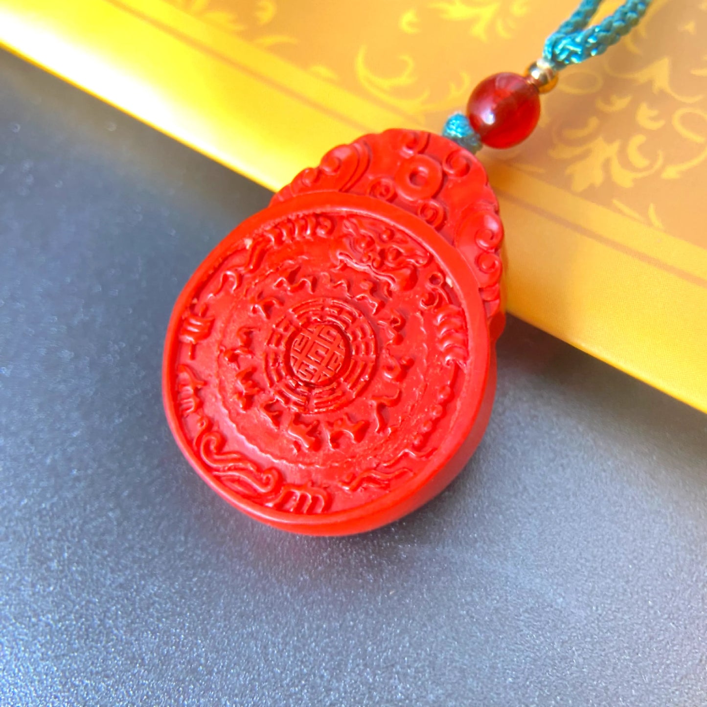 Red Cinnabar Pendant - Protection