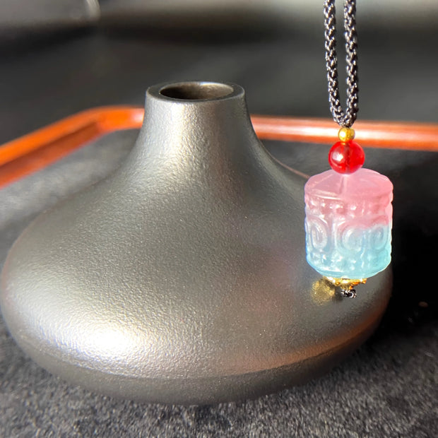 Colorful GlassPendant Necklace – Blessings