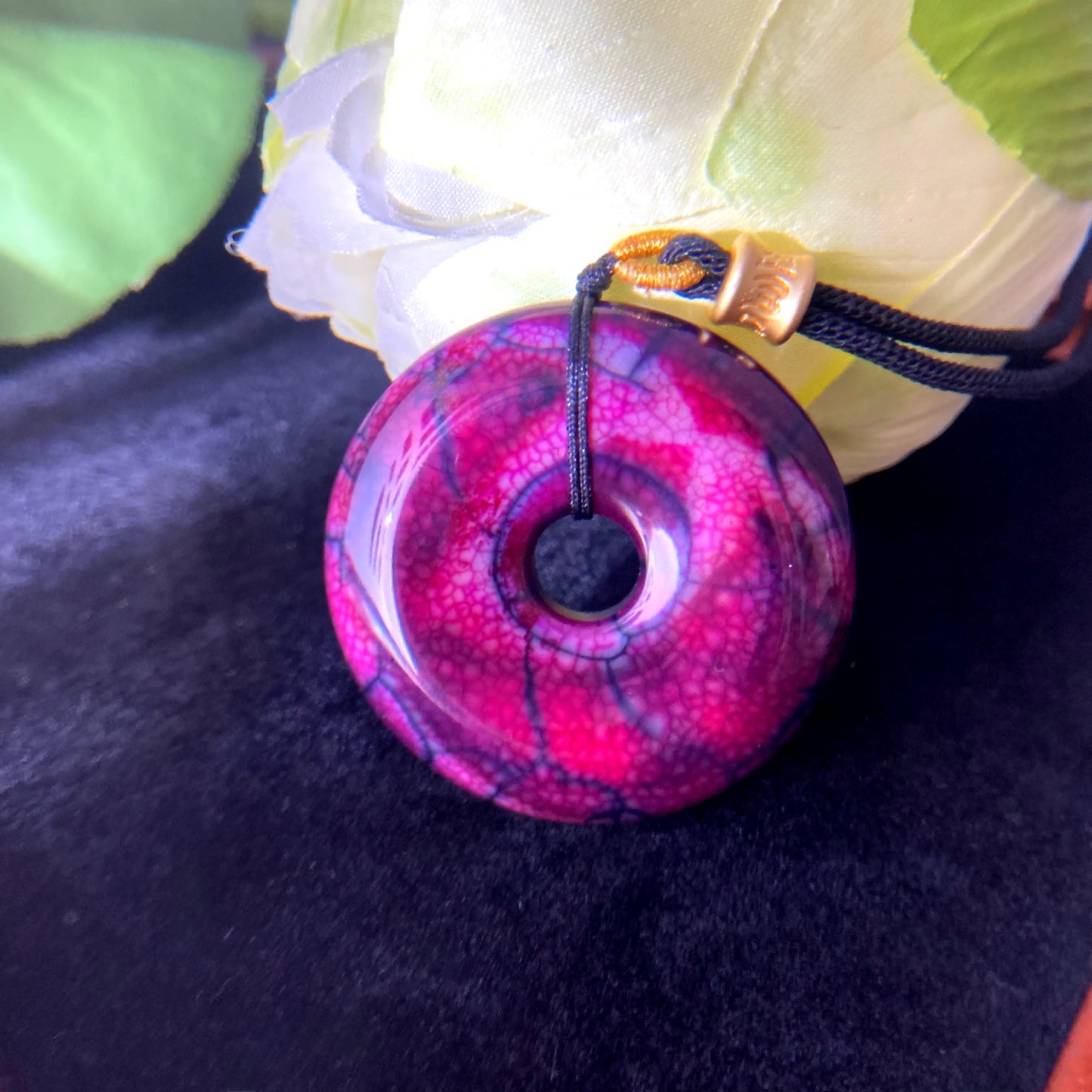 Dragon Vein Agate Ping An Kou Necklace – Ancient Chinese Talisman for Protection, Balance &amp; Energy Harmony