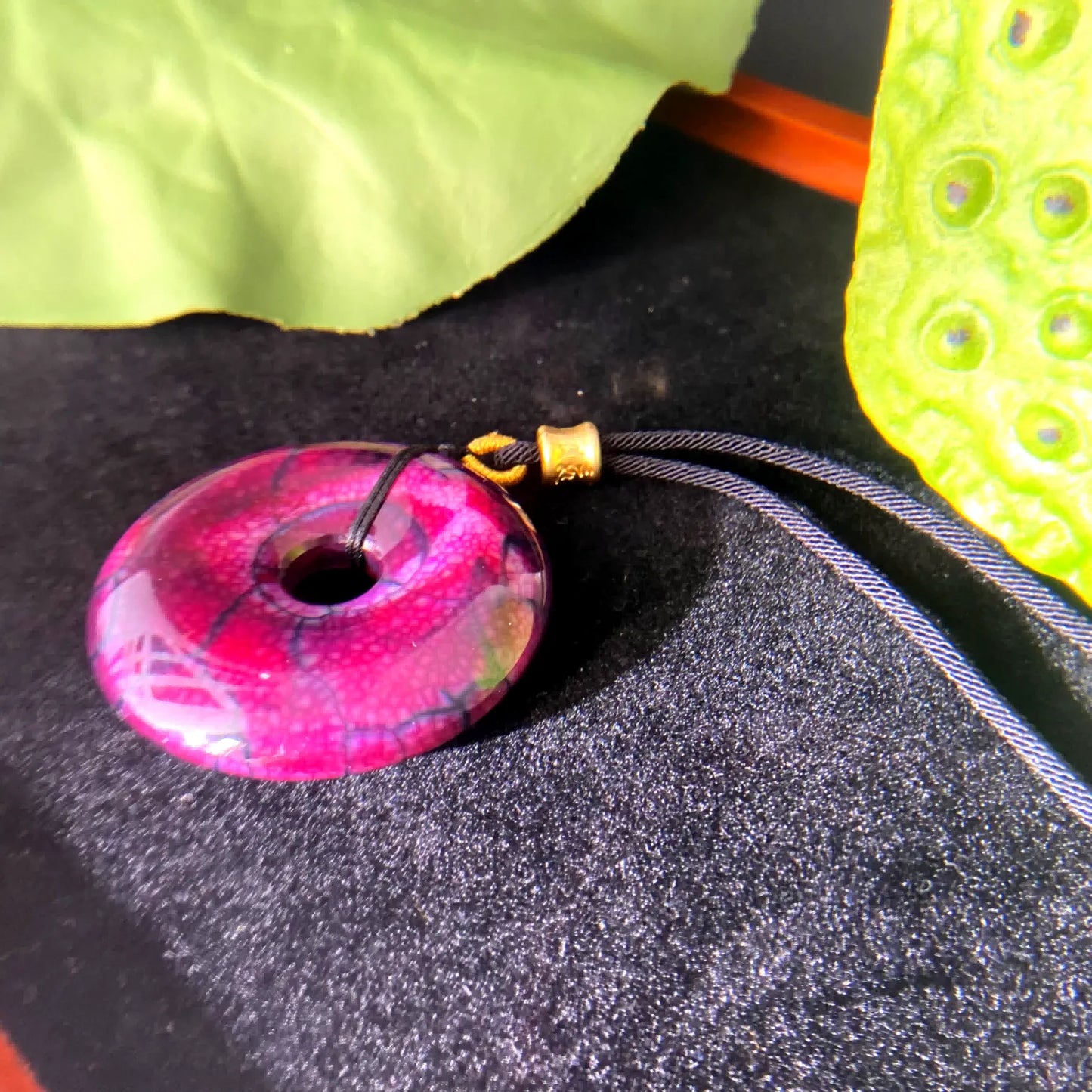 Dragon Vein Agate Ping An Kou Necklace – Ancient Chinese Talisman for Protection, Balance &amp; Energy Harmony