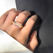 925 Sterling Silver Natural Chalcedony Ice Ring – Healing Crystal for Harmony, Protection & Spiritual Energy