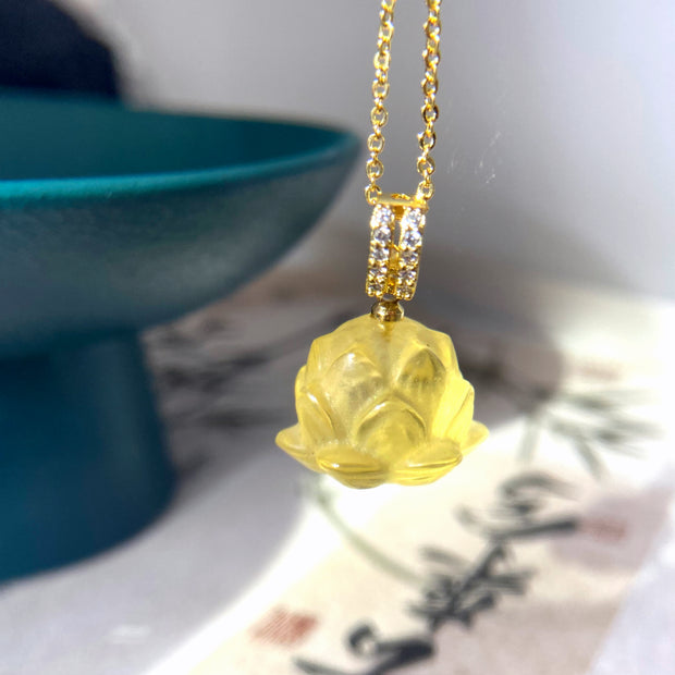 Yellow Sirius Meteorite Pendant Necklace – Cosmic Healing