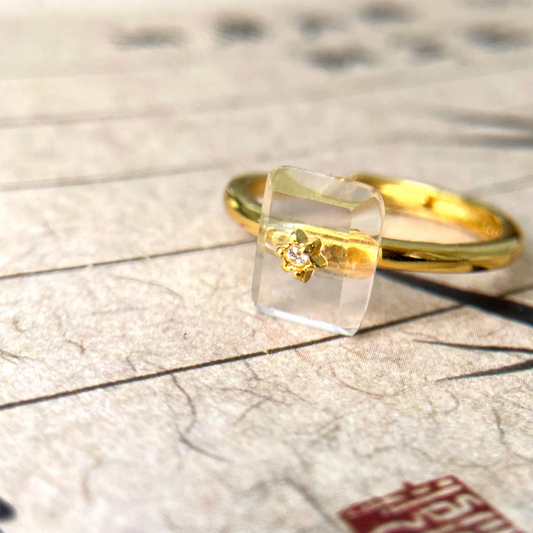 Mirror of the Sky Zircon Ring – Spiritual Healing Jewelry for Clarity, Protection & Manifestation Energy