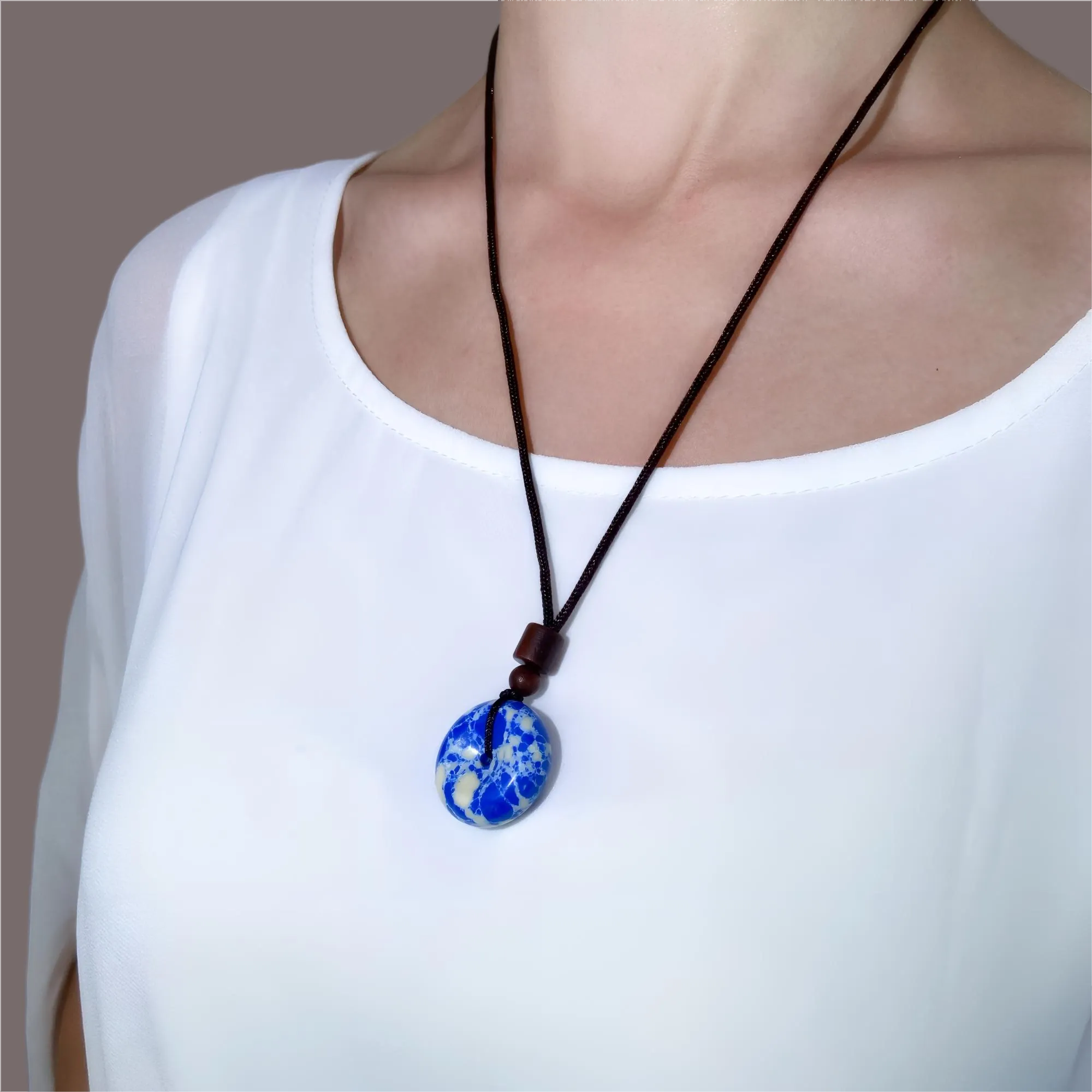 Blue Sodalite Pendant Necklace – Healing