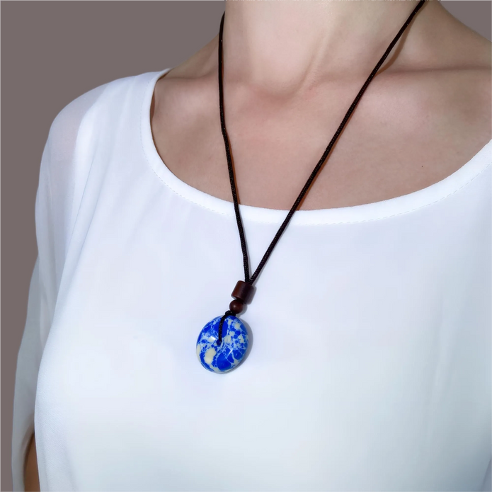 Blue Sodalite Pendant Necklace – Healing