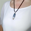 Grey Agate Pendant Necklace – Protection