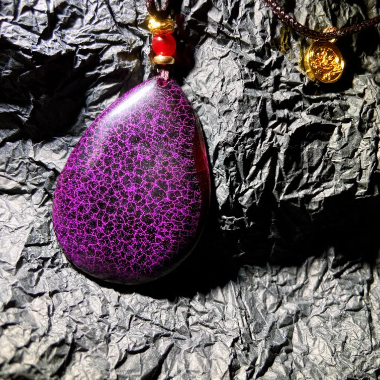Dragon Scale Agate Pendant Necklace – Spiritual Protection Amulet for Energy Awakening & Inner Strength