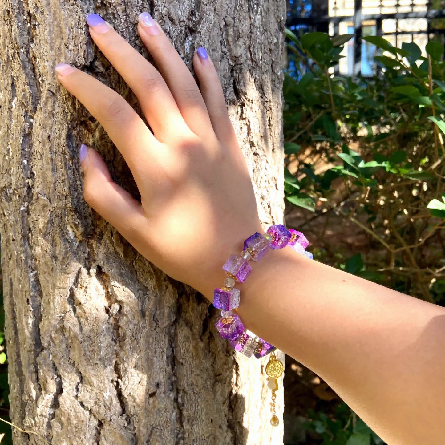 Oriental Spiritual Jewelry – Tibetan Fire-Ritual Empowered Snow Lotus Bracelet