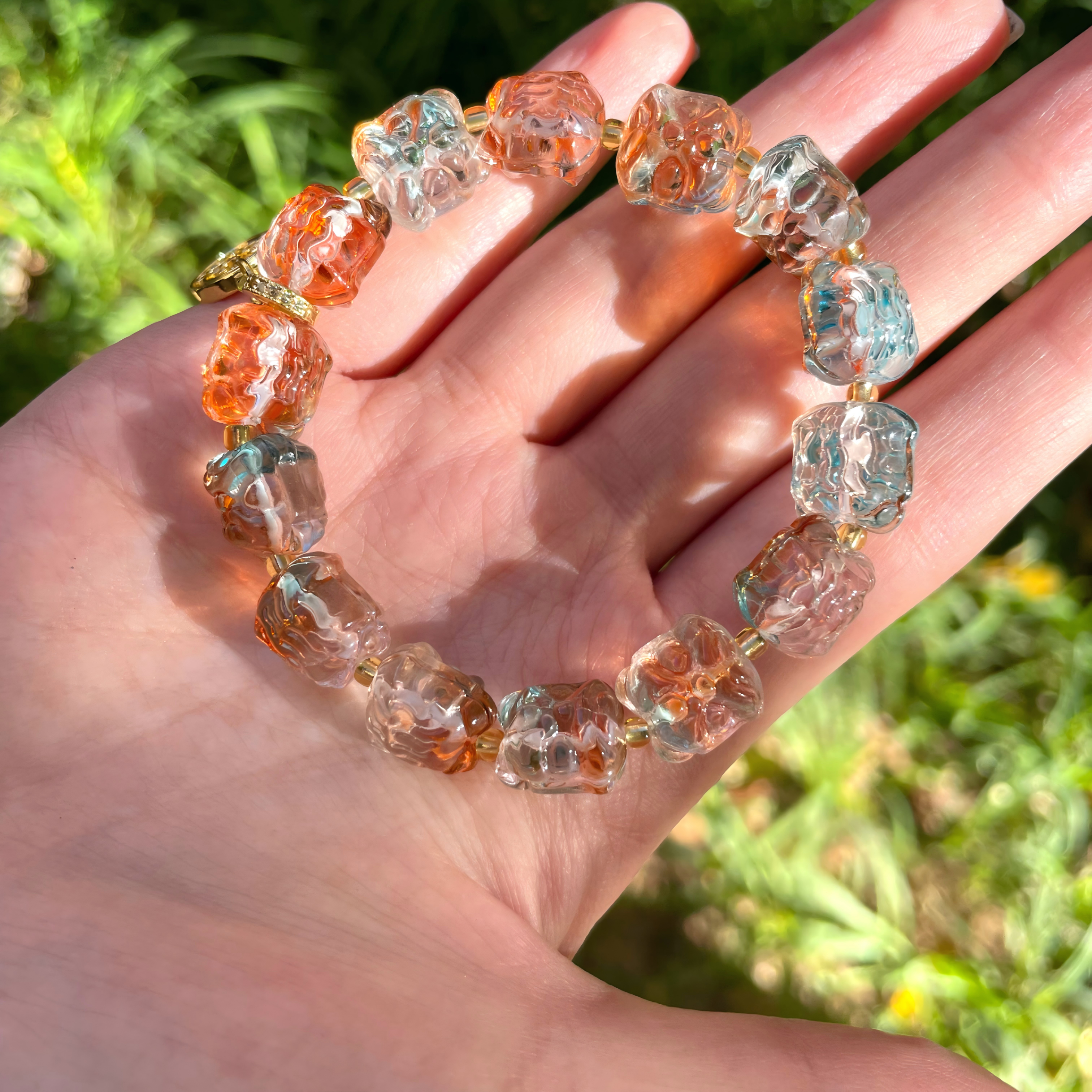 Colored Glass Bracelet - Spiritual Energy