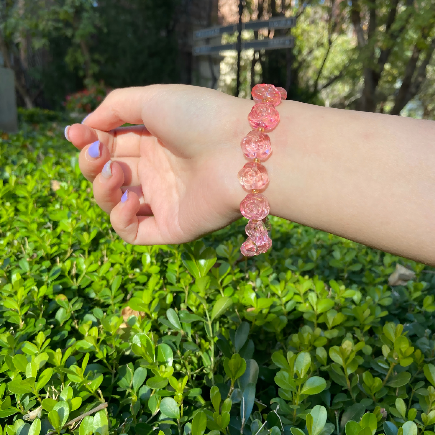 Pink Blossom of Yamdrok · Liuli Bracelet – A Symbol of Love, Harmony & Spiritual Rebirth
