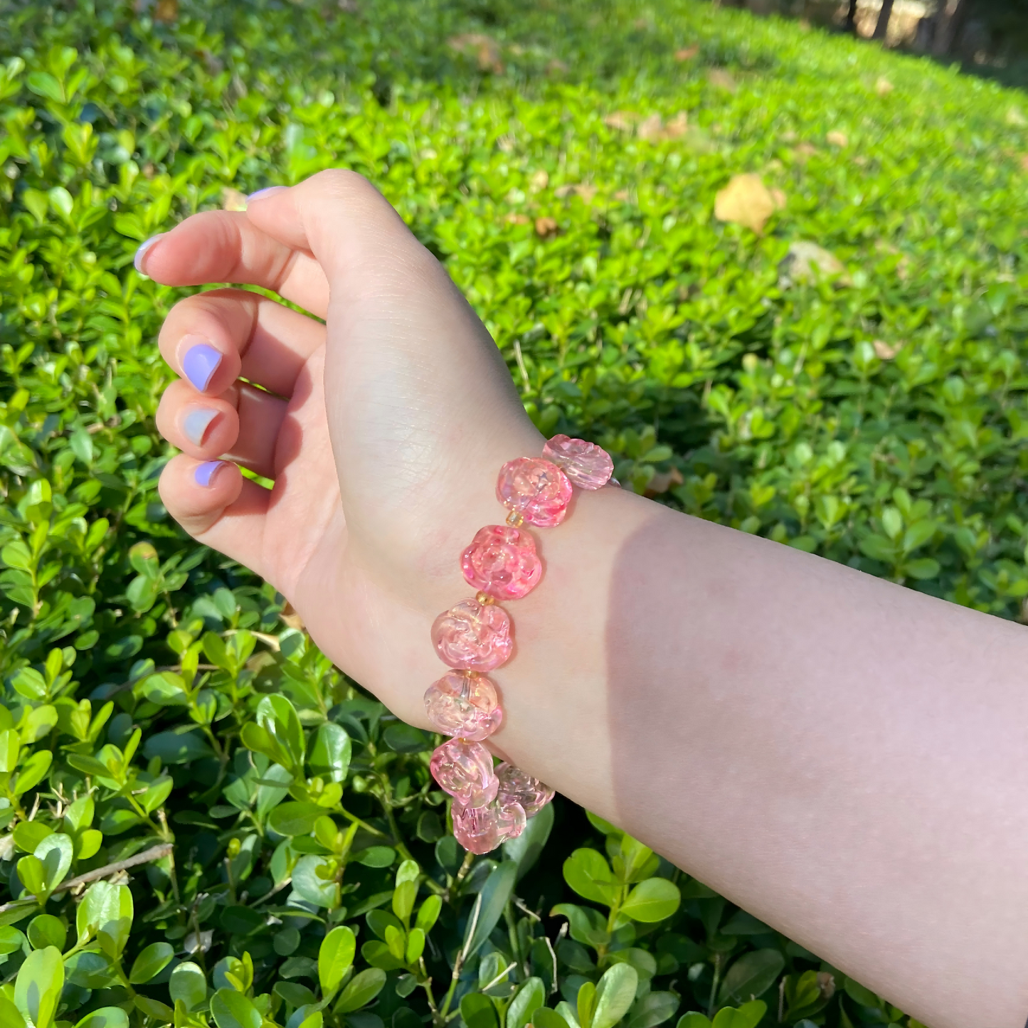 Pink Blossom of Yamdrok · Liuli Bracelet – A Symbol of Love, Harmony & Spiritual Rebirth