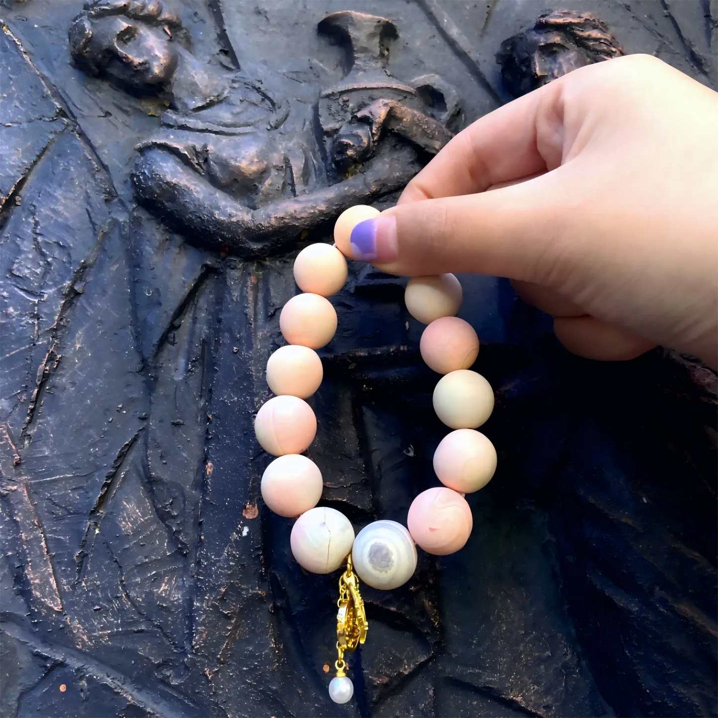 Pink Agate Bracelet - Protection