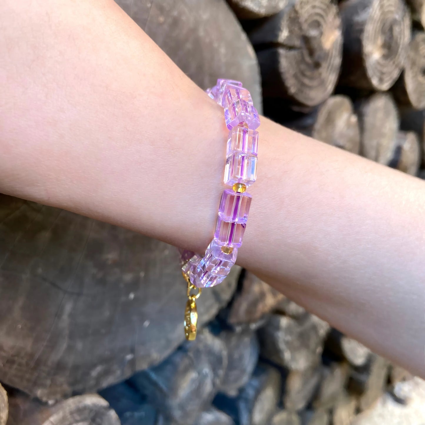 Heart of Yamdrok · Mystic Cube · Purple Liuli Energy Bracelet – Wisdom, Balance & Protection