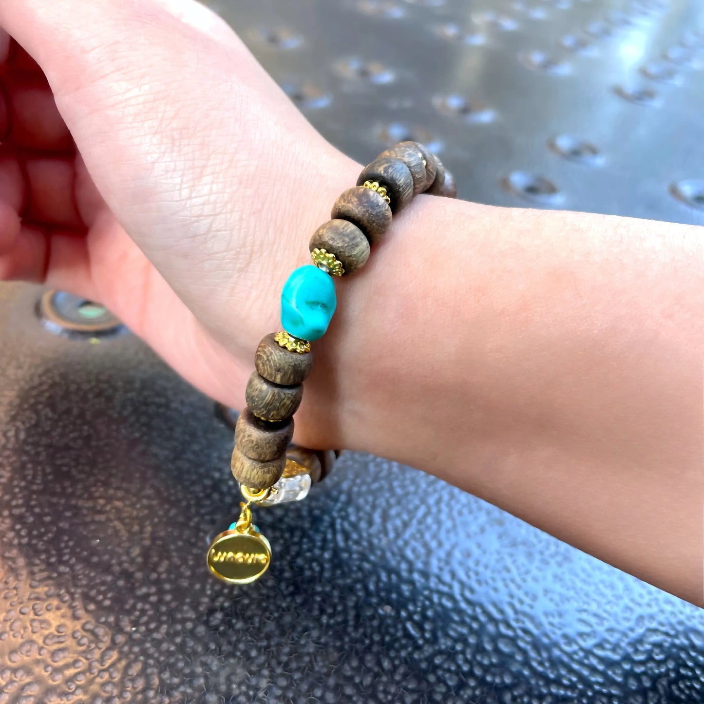 Five Sacred Scriptures Agarwood Bracelet – Spiritual Healing Wood Beads for Peace, Balance & Enlightened Energy