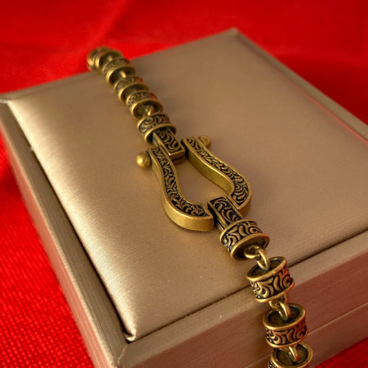 Handcrafted Brass Tang-Grass Bracelet – Cultural Charm & Protective Aura
