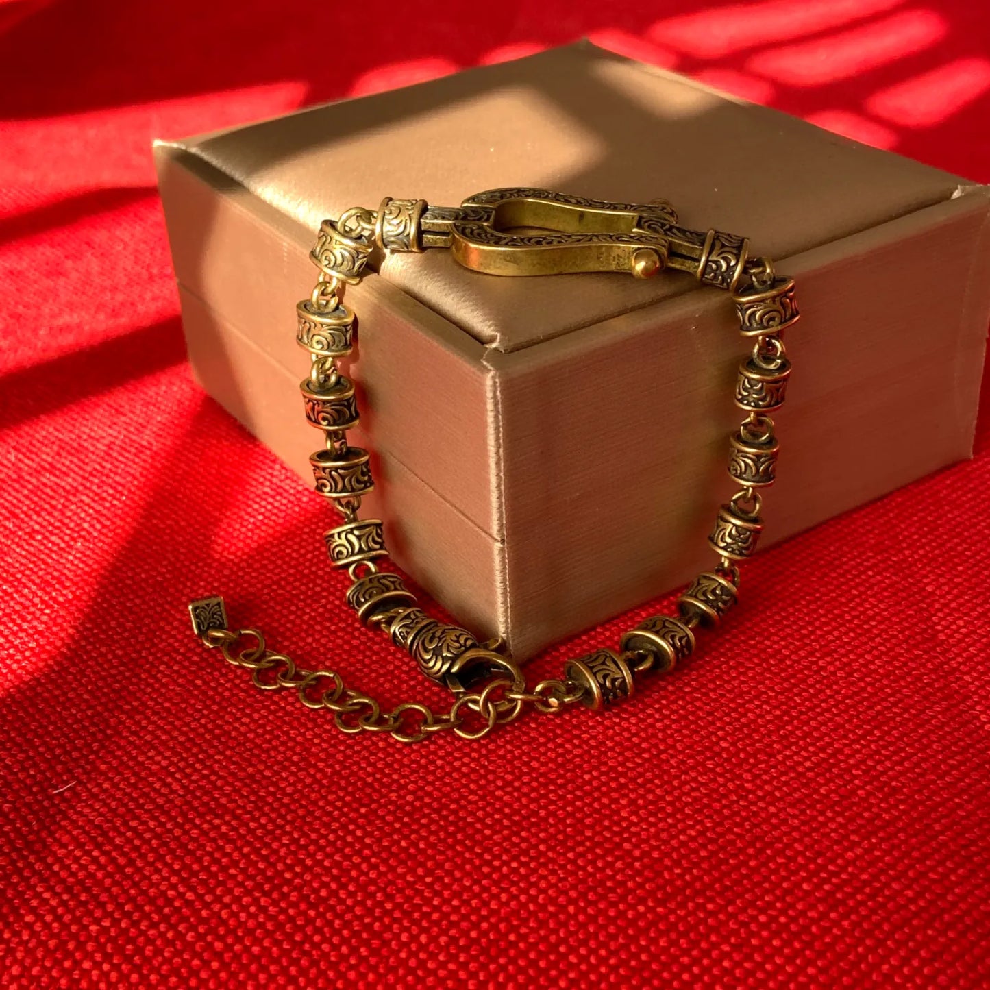 Handcrafted Brass Tang-Grass Bracelet – Cultural Charm & Protective Aura