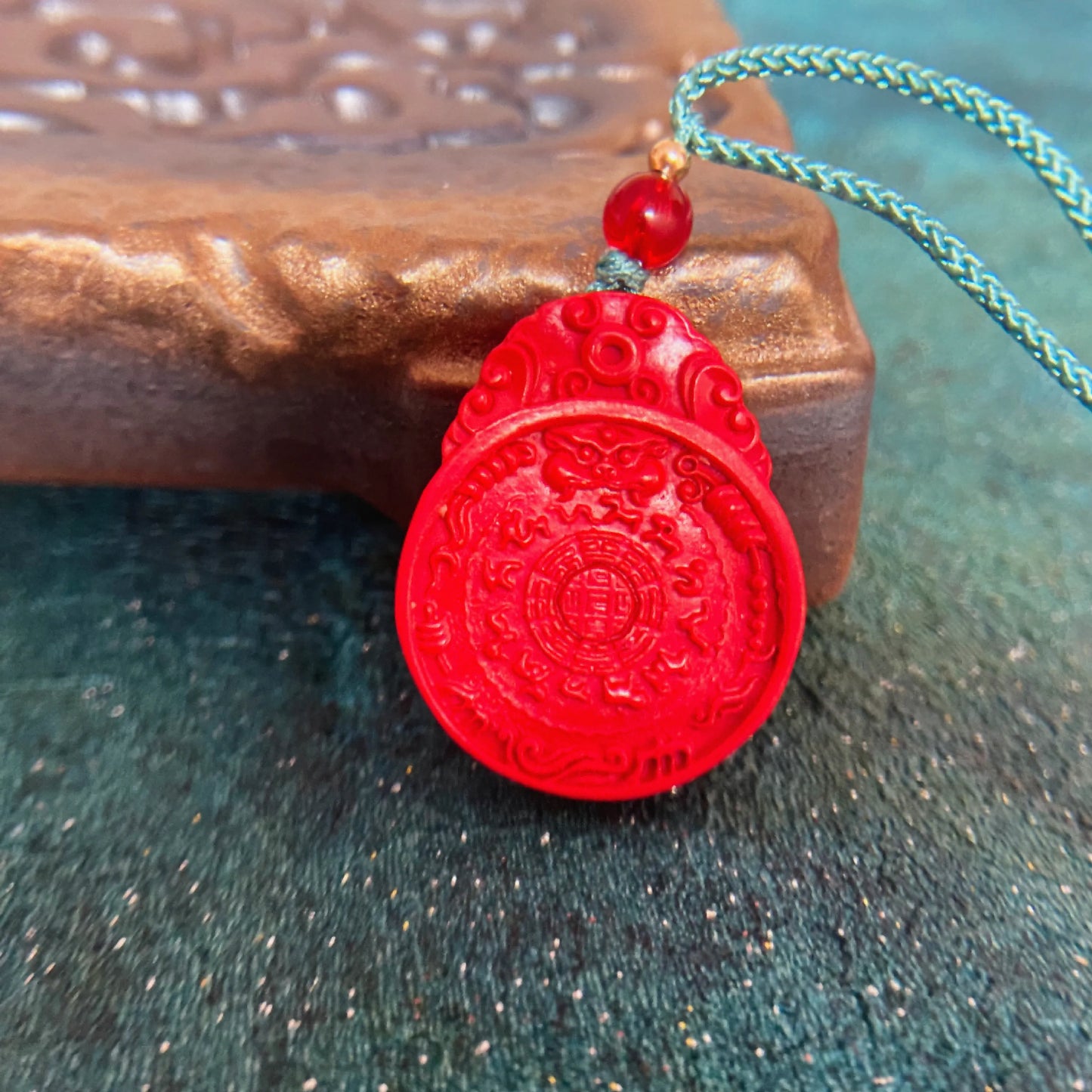Red Cinnabar Pendant - Protection