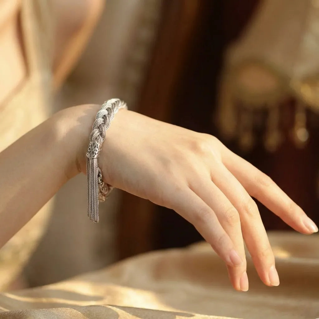 Silver Woven Bracelet - Cleansing