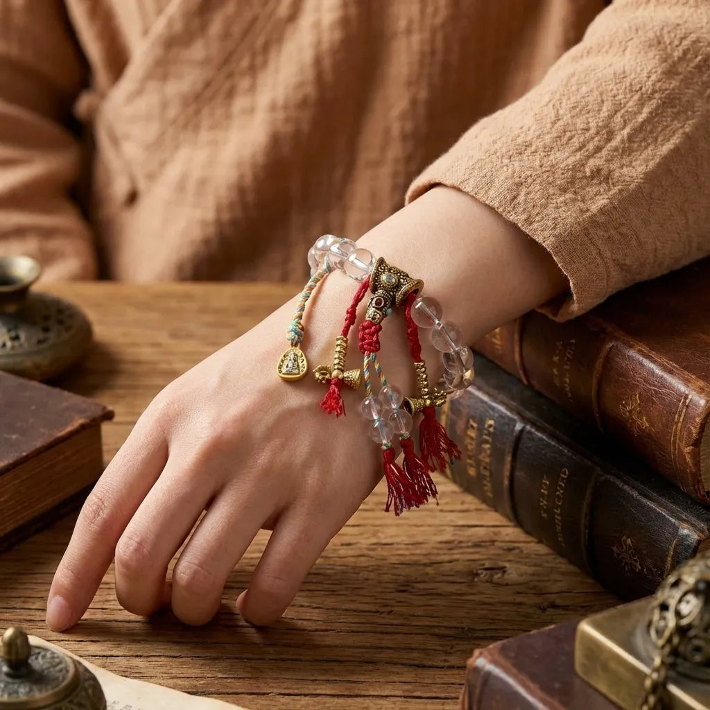 White Crystal Prayer Beads - Peaceful