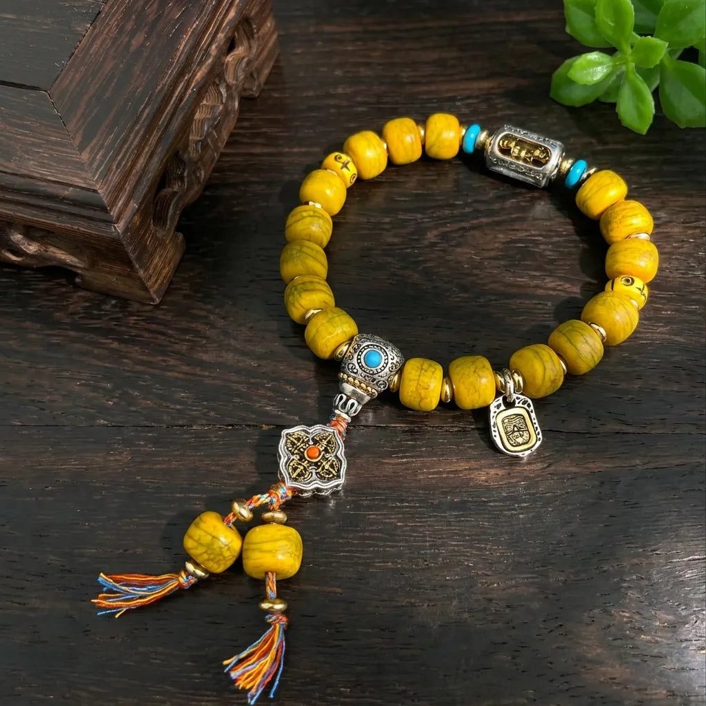 Yellow Yak Bone Bracelet - Power